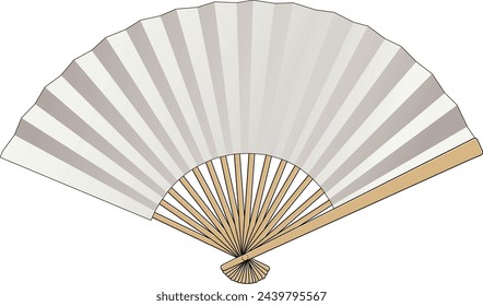 This is an illustration of a plain decorative fan.