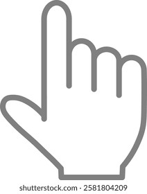 This is an illustration of a pointing mark (point icon).