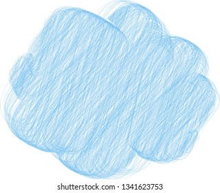 This is an illustration of a pop cloud frame with a picture book style.