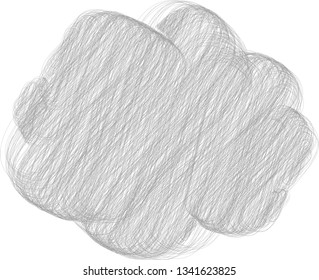 This is an illustration of a pop cloud frame with a picture book style.