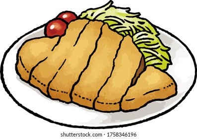 This is an illustration of a pork cutlet.