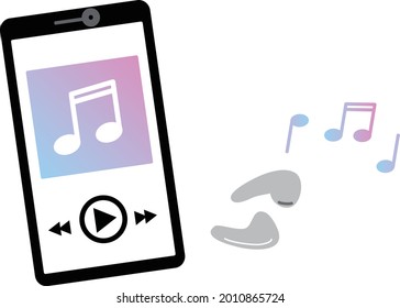 This is an illustration of a portable music player.