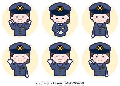 Esta es una ilustración de una pose de una conductora.