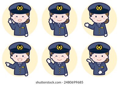 Esta es una ilustración de una pose de una conductora.