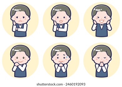 Esta es una ilustración de una pose de hombre y anciano.