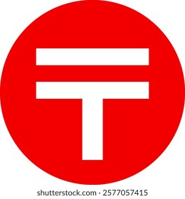 This is an illustration of a post office mark icon.