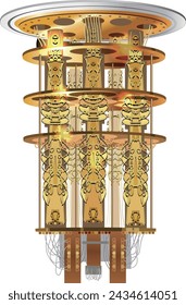 This is an illustration of a quantum computer alone.