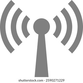 This is an illustration of a radio wave icon (antenna mark).