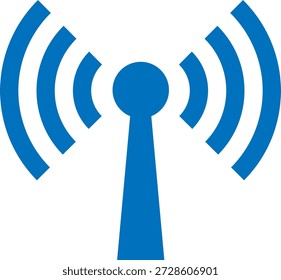 This is an illustration of a radio wave mark (communication icon).