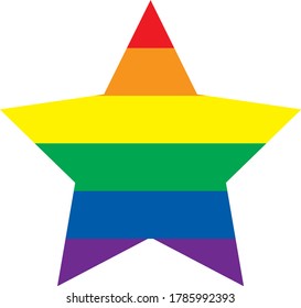 This is an illustration of the rainbow flag