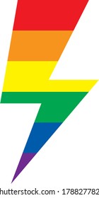 Esta es una ilustración de la bandera arco iris.