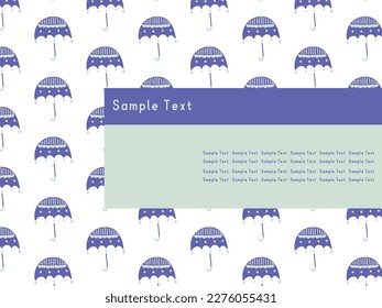 This is an illustration of a rainy day background.
It is a Scandinavian umbrella pattern.