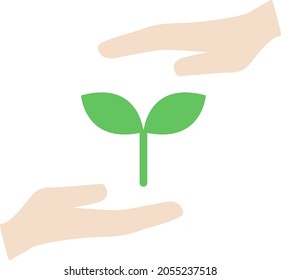 This is an illustration of receiving friendship based on the motif of twin leaves.