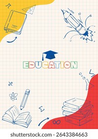 This is an illustration related to elementary school entrance and education.