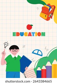 This is an illustration related to elementary school entrance and education.