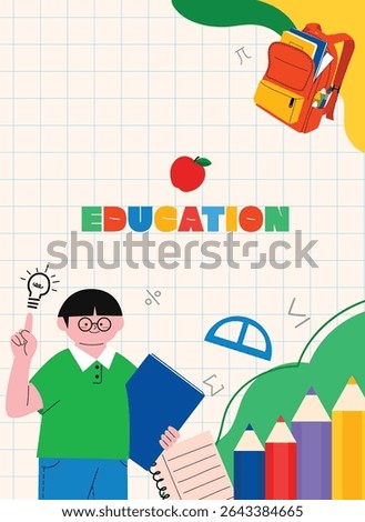 This is an illustration related to elementary school entrance and education.