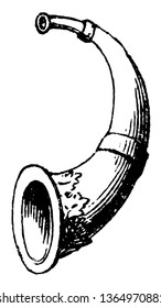 This illustration represents Keren found in the Bible, vintage line drawing or engraving illustration.