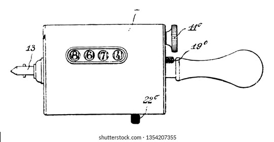 This illustration represents Multiple Use Speedometer which is a device that measures the instantaneous speed of a land vehicle vintage line drawing or engraving illustration.