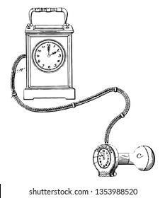 Esta ilustración representa el teléfono de pago, que es un dibujo o ilustración de línea vintage de teléfono público.