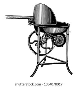 Esta ilustración representa la Forja itinerante cuando se combina con una madera compuesta de vagones diseñados específicamente para dibujo de línea vintage o ilustración de grabado.