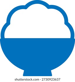 This is an illustration of a rice icon (white rice mark).
