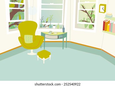 This is an illustration of the room decor.