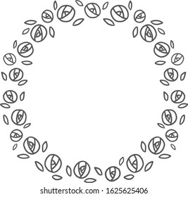 This is an illustration of a rose frame