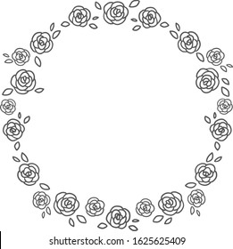 This is an illustration of a rose frame