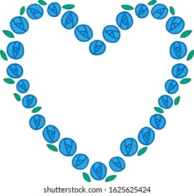 This is an illustration of a rose frame