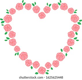 This is an illustration of a rose frame