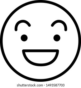 This is an illustration of Round emoticon icon