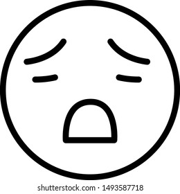 This is an illustration of Round emoticon icon