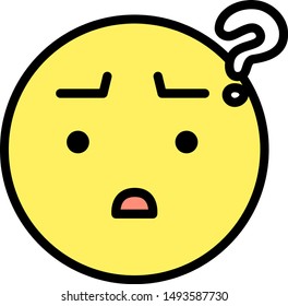 This is an illustration of Round emoticon icon