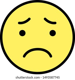 This is an illustration of Round emoticon icon