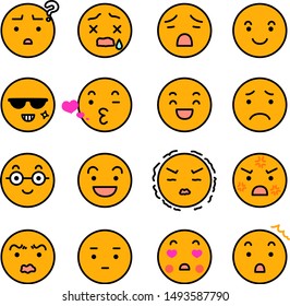This is a illustration of Round emoticon icon