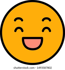 This is a illustration of Round emoticon icon