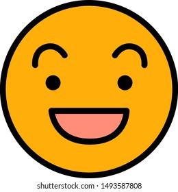 This is a illustration of Round emoticon icon