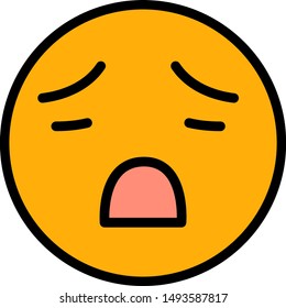 This is a illustration of Round emoticon icon