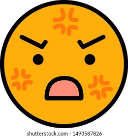 This is a illustration of Round emoticon icon