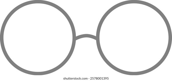 This is an illustration of a round glasses icon.