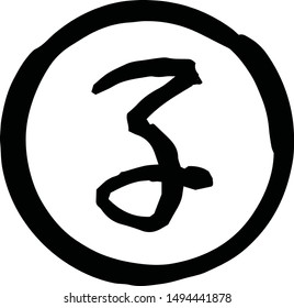 This is a illustration of Round stamp of Kanji meaning Japanese zodiac