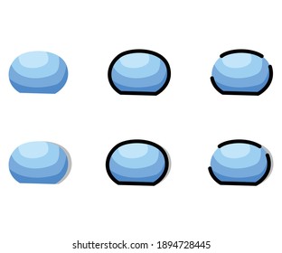 This is an illustration of round water in blue but with a variety of options to choose from