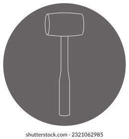 This is an illustration of a rubber hammer.