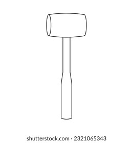 This is an illustration of a rubber hammer.