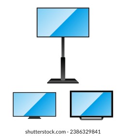 This is the illustration of the same home appliance set_ TV stand, TV.