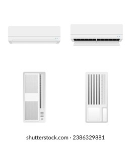 Dies ist eine Illustration der gleichen Haushaltsgeräte Set_ Klimaanlage, Fenster Klimaanlage.