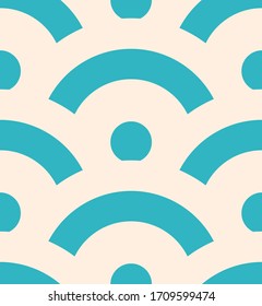 This is a illustration of Seamless Japanese pattern that represents the Qinghai wave 