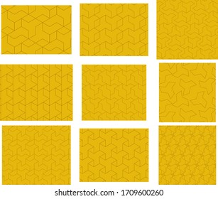 Esta es una ilustración del patrón japonés de formas que representan molinos de viento 