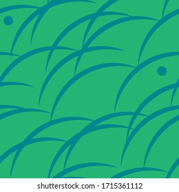 This is a illustration of Seamless Japanese pattern representing dew and turf 