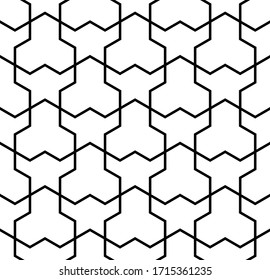 This is a illustration of Seamless Japanese pattern representing the turtle shell 